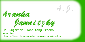 aranka jamnitzky business card